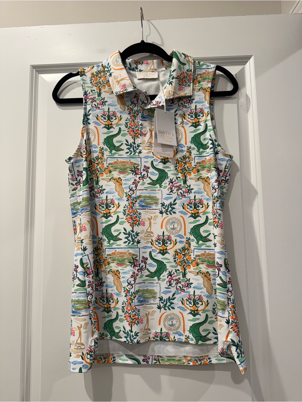 The Players womens golf tank by Smith & Quinn. White/green